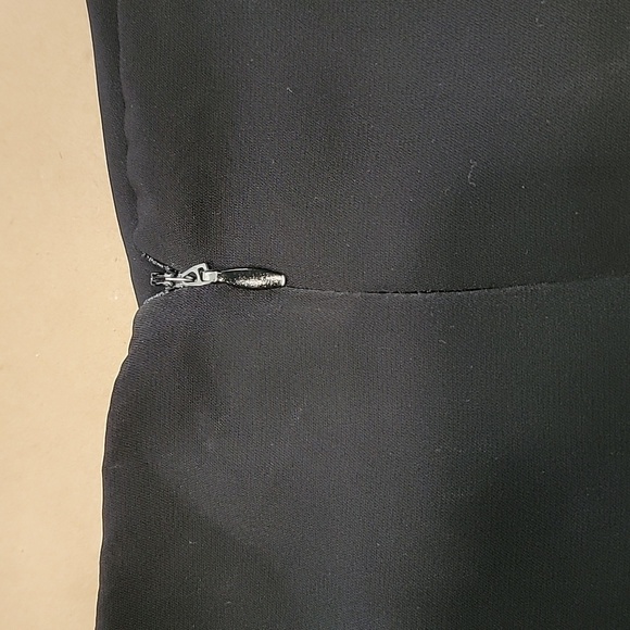 Zara Size L Black Midi Skirt, Ruched Front Side with Gold Decorative Buttons - Picture 11 of 11